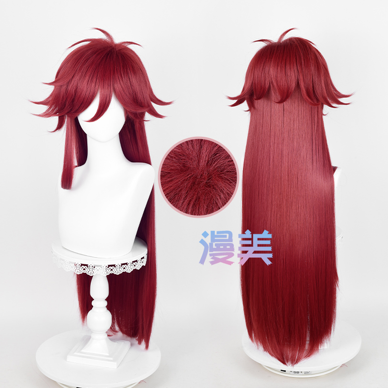 Manmei Dream 100× Black Butler Grell Sutcliff Cosplay Wig with Fluffy Top