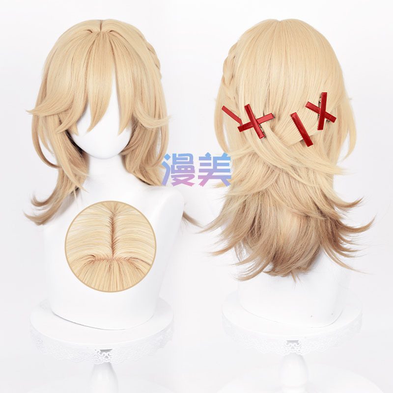 Manmei Original Sumeru God Kavei Cosplay Wig (No Hairpin Included) Realistic Scalp Top