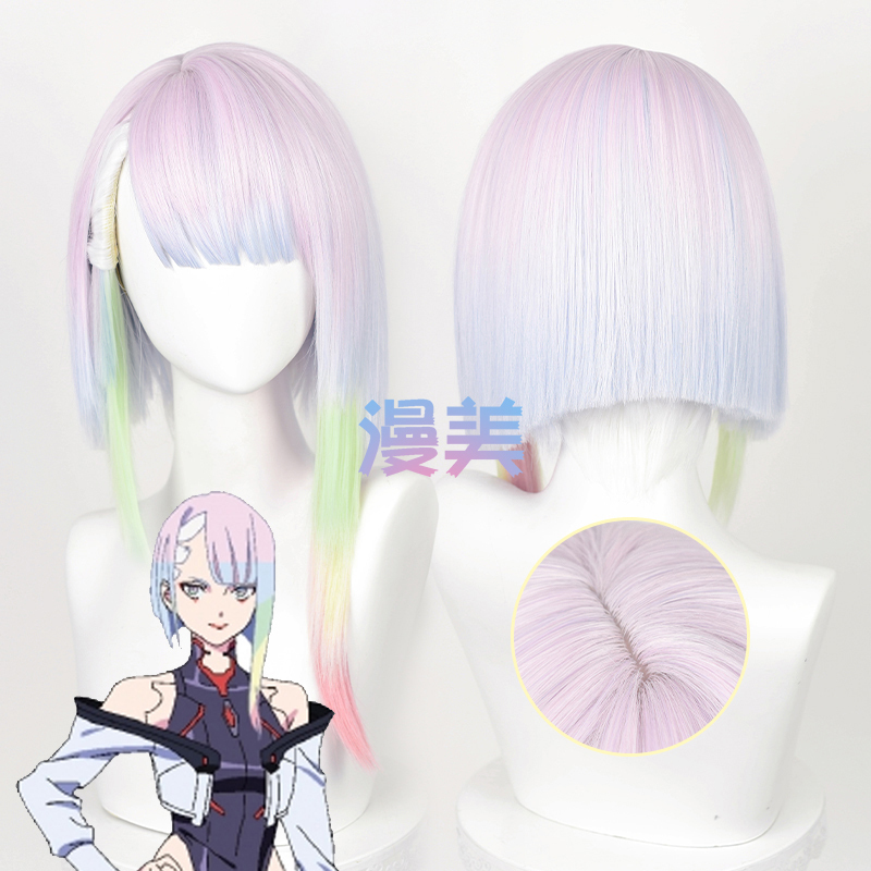 Manmei Cyberpunk Edgewalker Runner Lucy Cos Rebecca Lucy Cosplay Wig