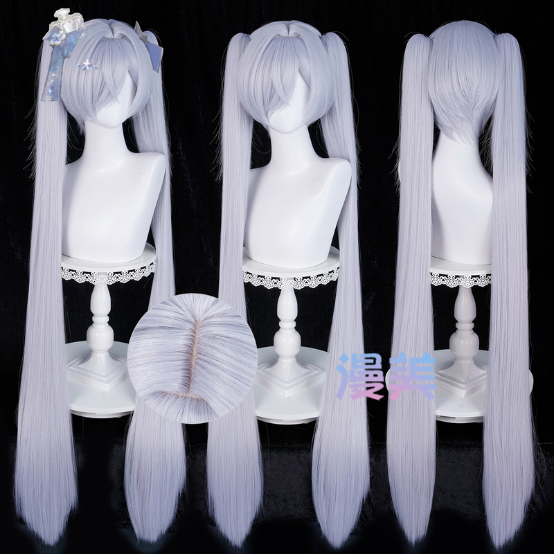 Victory Goddess Nikke Cinderella Cosplay Wig Scalp Top Double Ponytail with Tiger Clip Victory Goddess Nikke Cinderella Cosplay Wig Scalp Top Double Ponytail with Tiger Clip