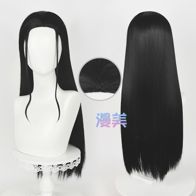 taobao agent Manmei Archaeologist Nicole Robin COS wig simulation scalp top black long straight straight