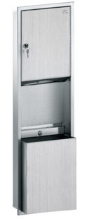 Jinhang bathroom tooling 304 stainless steel sand smooth surface two-in-one toilet paper box convex trash can A-700