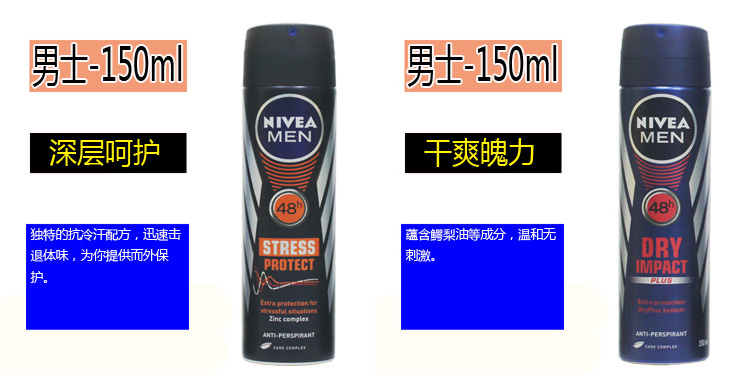 Nhập khẩu Nivea nam giới và phụ nữ chống mồ hôi phun kéo dài ánh sáng hương thơm cơ thể nách fox mùi nước hoa 150 ml