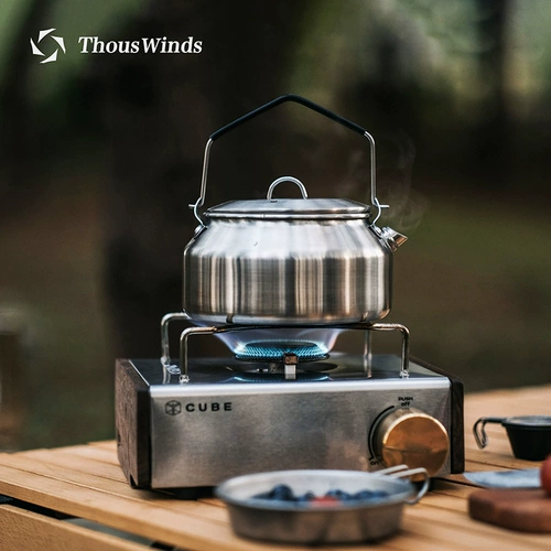 Thous Winds Дорожный кофейник для кемпинга для пикника из нержавеющей стали, заварочный чайник