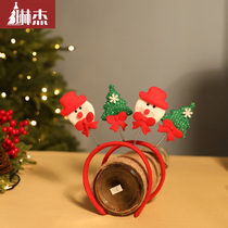 Linj Christmas Deer Corner Head Buttoned Snowman Ornaments Elementary School Kids Christmas Day Accessories Kindergarten Christmas Small Gifts