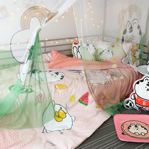 Room Pint College Student Dorm Bed Nets Dorm Room Single Bed Square Top Encryption Anti-Dust Mosquito Net Children Vivid mosquito nets