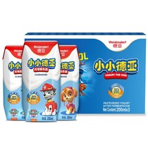 German import Deah small Deya flavor sour milk Wang Wang Team version Childrens yogurt 200ml whole box dress