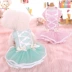 Pet công chúa mới đầm ren chất liệu cotton Teddy gấu váy pettiskirt mùa xuân và mùa hè chó mèo trang phục - Quần áo & phụ kiện thú cưng