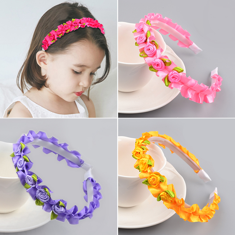 Children's hair accessories Princess Flower Ring Hair Hoop Cute Flowers Hair Hoop Small Girl Hair Clip Baby Girl Hair Accessories