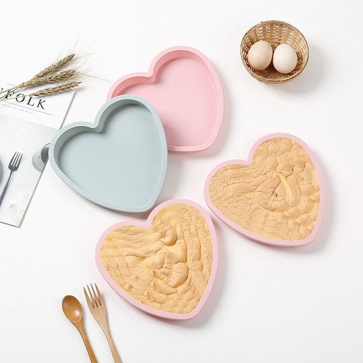 lunar rainbow cake 6-8 inch fruit cake heart-shaped mold free of sticky silicone baking tray Home baking tool