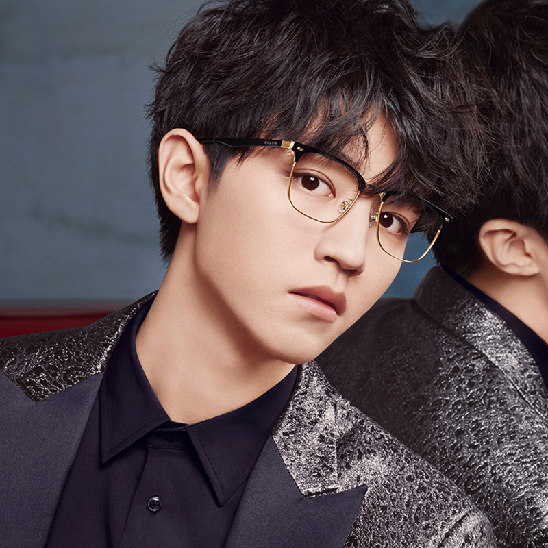 Tyrant Myopia Glasses Frame for men and women Wang Junkai Metal Optical Half-frame can be matched with Blu-ray degree BJ6036