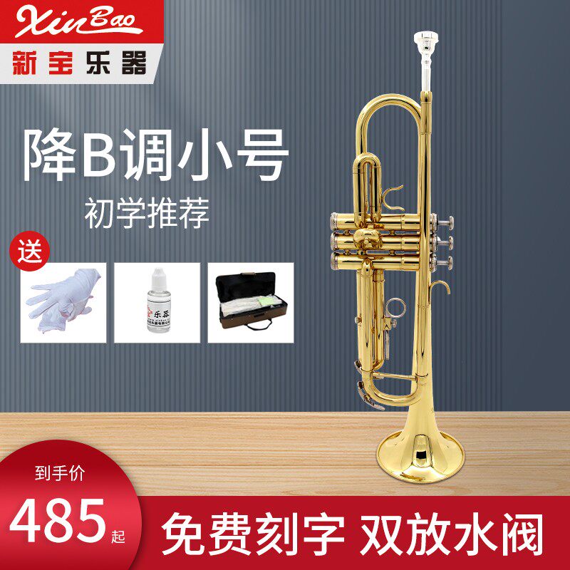 Xinbao musical instrument tube, paint gold xinbao three - pin button TR400 beginning B tuning