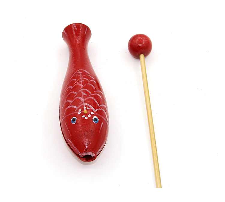 Mới kho báu nhạc cụ cá gỗ trẻ em bộ gõ nhạc cụ cá gỗ cá đỏ bánh bao hình cá khuyến mãi - Nhạc cụ dân tộc đàn tranh việt nam