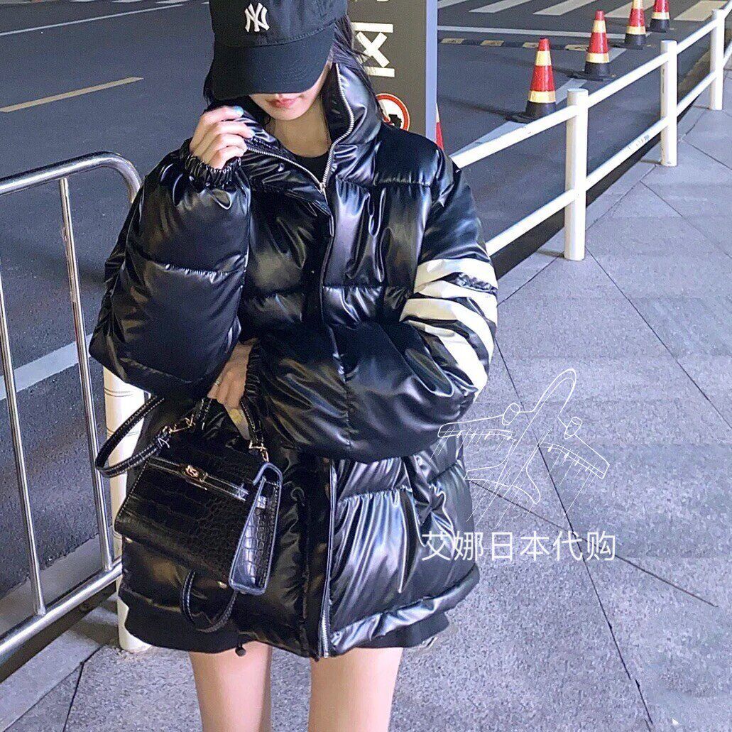 THOM BROWNE Down Jacket Jacket 21 Autumn Winter New Collar Thickened Down Cotton Clothing Four Bars Short Jacket