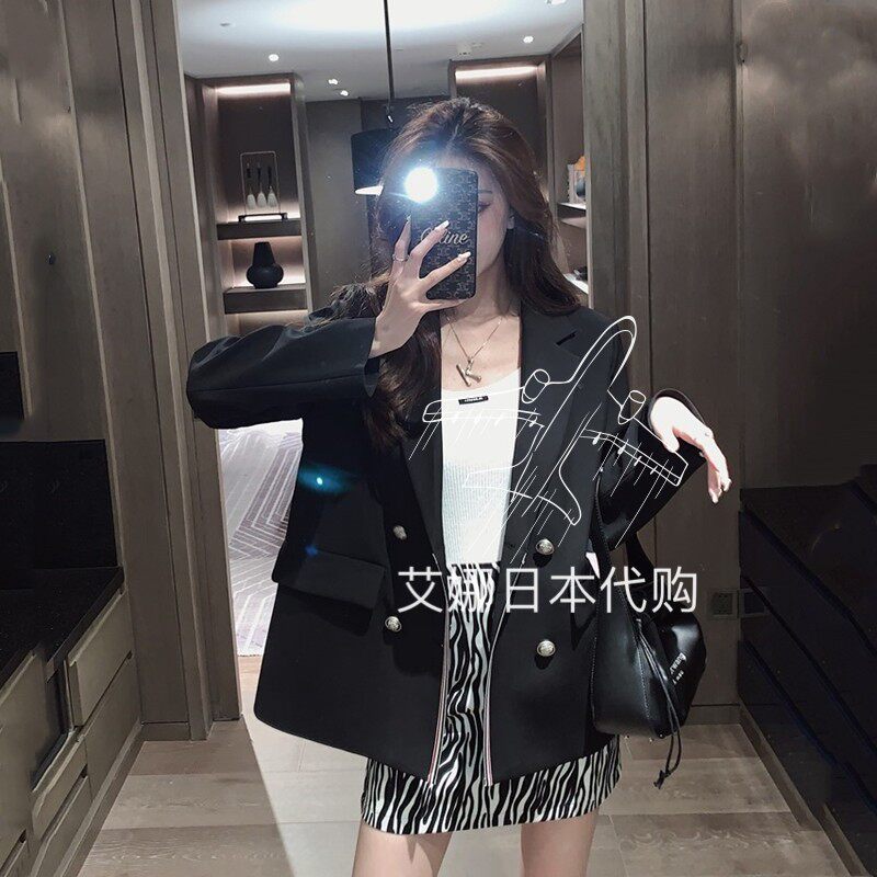 Aina Ridai Thom Browne college style casual button four-bar suit collar jacket tb slim suit - Taobao