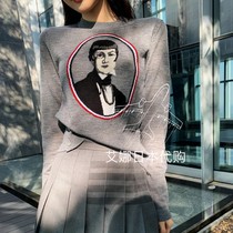 (Aina Ridai) Thom Brown 20 autumn winter TB human head wool jacquard pattern round neck sweater