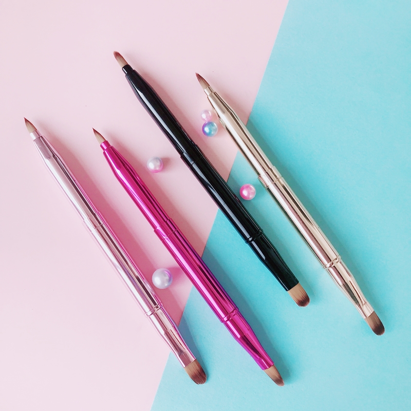 Double-headed Brush Red Brush Scale Portable Cover Brush Beginners Coverage Brush Mini Eye Shadow Brush