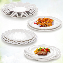 A5 imitation porcelain tableware white round melamine plate hotel restaurant cold dish dish hot pot dish commercial plastic dish
