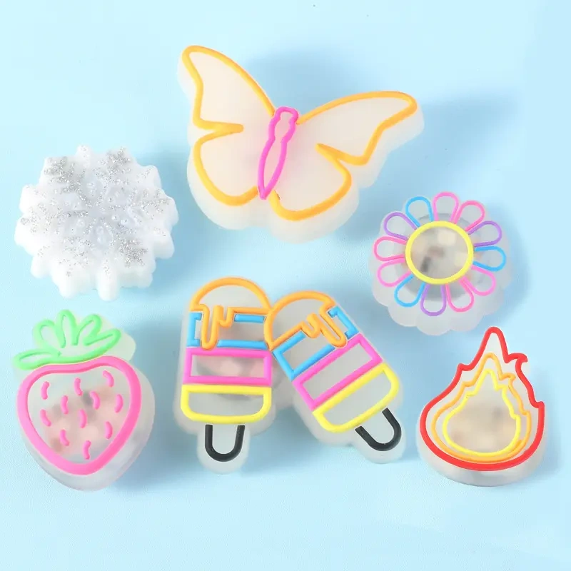 Flashing Light Shoe Charms Suitable for Crocs, Glowing Shoe Decorations, Led Light-Up Shoe Accessories