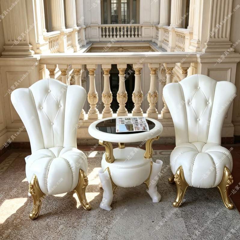 European Balcony Table and Chair, Leisure Chair, Coffee Table, Table and Chair Set, Solid Wood Beauty Salon Sofa Three-Piece Set, Eight-Piece Set European Balcony Table and Chair, Leisure Chair, Coffee Table, Table and Chair Set, Solid Wood Beauty Salon Sofa Three-Piece Set, Eight-Piece Set