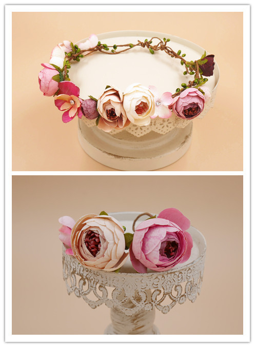 Mori Girl Bohemian Aesthetic Korean Bridal Garland Vacation Wedding Photo Art Photo Photo Headdress Hair Accessories