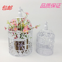 Eurostyle Iron Art Bird Cage Pendulum fashion Decorative Wedding props Mediterranean Landing Hanging Cage Lamp Exploits