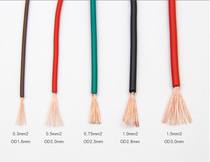 RV multi-strand copper core soft wire 0 5 0 75 1 1 5 2 5 4 6 squared national standard electronic wire guide home