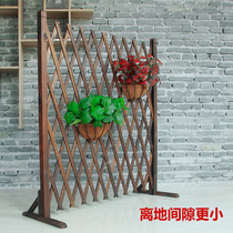 Anti-corrosion wood fence telescopic wooden fence carbonized partition indoor vegetable garden garden decoration grid fence climbing climbing cane frame