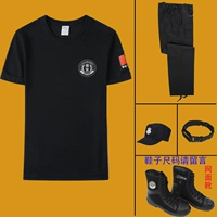 Футболка, шапка, штаны, ремень, сапоги