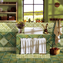 American Country Anti - Anti - Slide - Wall - Tile Retro - Slide - Wall Tile 300 x 300 oil painting green kitchen toilet