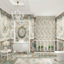 American country antique tile tile tile 300 kitchen toilet non-slip tile