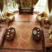 American Country Antique Tile 500 round corner right corner living room restaurant kitchen balcony retro tile floor tile