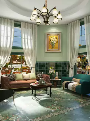 Fish love sugar old green American 600 living room bedroom kitchen antique brick cosmetic room idyllic non-slip wall tiles floor tiles