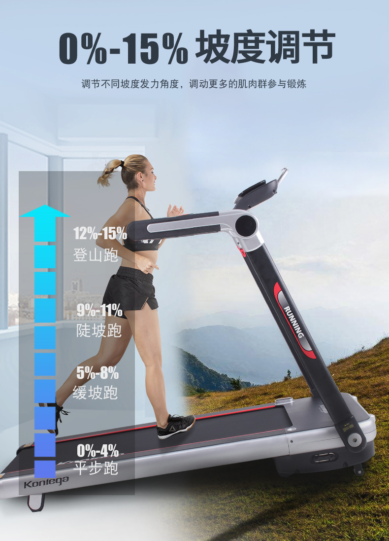 Máy nghe nhạc giải trí máy chạy bộ mô hình điện gấp mini máy đi bộ im lặng trong nhà thiết bị thể dục thể thao - Máy chạy bộ / thiết bị tập luyện lớn máy đi bộ mini