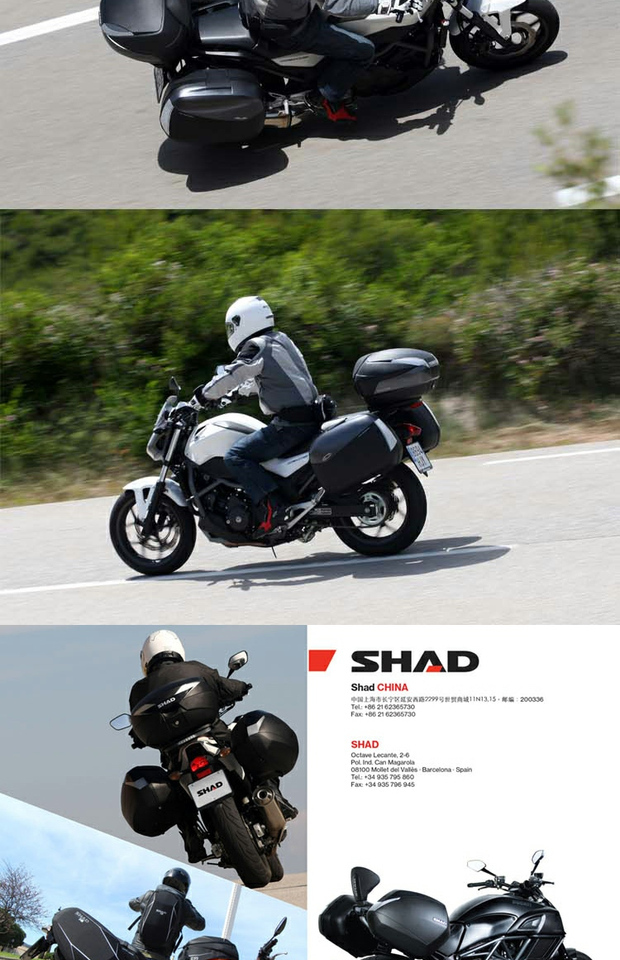 SHAD Xiade SH48 phổ quát xe máy thân xe điện đuôi hộp mùa xuân 650 thân hộp công cụ lớn thùng sau xe máy nhôm