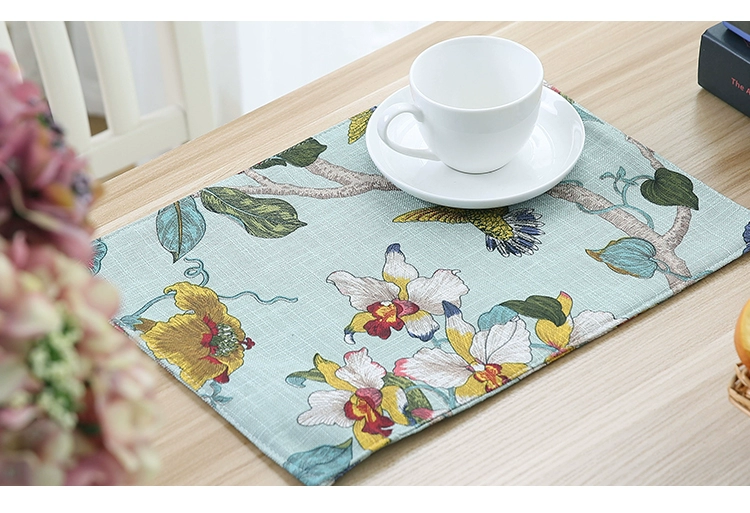 Các tấm bếp dao kéo mới Trung Quốc bát mat mat bảng nồi mat chống nóng vải bông placemat ins gió - Khăn trải bàn