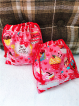 Daily single cake small cherry cotton canvas pack change storage bag corset pocket size 20*20