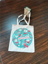 Value discount day single cotton cloth shopping bag shoulder pocket