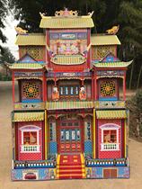 2 meters high folding bamboo frame spirit house funeral burning paper paper live paper room underworld house villa paper tie manufacturer wholesale