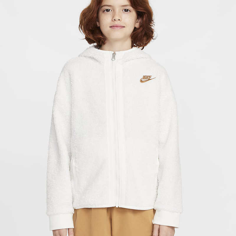 Authentic Nike Children's Fleece Jacket Hq4882-133