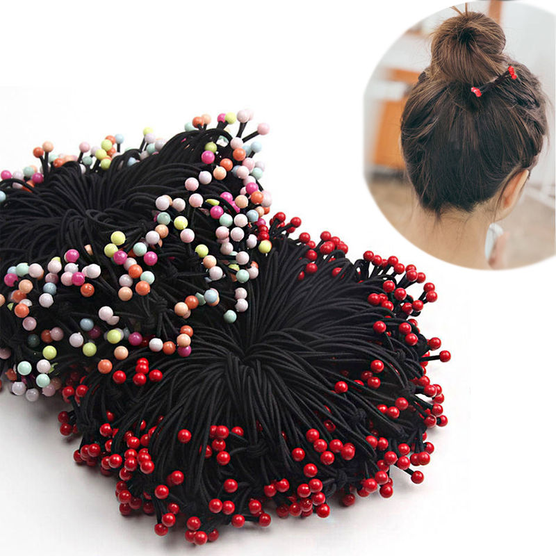 100 hitch lap Korean version of cute little frescoed minimalist hair rubber band Hair Rubber Band Tail Leather Cover