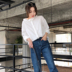 Mùa xuân 2019 mới thiết kế cổ áo sơ mi dài tay trắng rộng tay áo sơ mi nữ nhà Anna - Áo sơ mi áo sơ mi nữ dài tay cao cấp Áo sơ mi