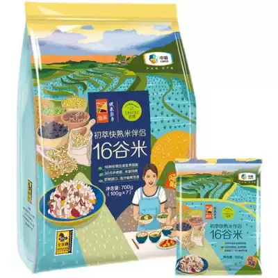 COFCO first extract fast-cooked rice companion 16 grain rice with cooked whole grains porridge rice independently packed new grain 700g