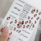 Ретро наклейка с розой в составе, декор, ювелирное украшение, накладные ногти для ногтей, брендовые аксессуары, 2024 года, новая коллекция, популярно в интернете, в цветочек