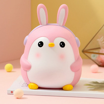 Net Red Penguin piggy bank 2021 new children Boy anti-fall only into the piggy bank girl piggy bank