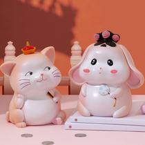 Retro court style cat piggy bank can be stored for childrens anti-drop piggy boy creative change can Girl