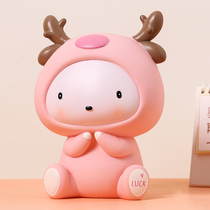 Cartoon can love cute deer piggy bank can be stored for children boys anti-fall Net red piggy bank girls creative piggy