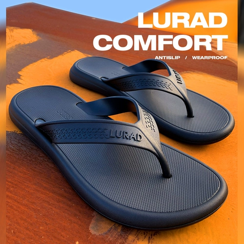 路拉迪 Летние сланцы, слайдеры, нескользящие износостойкие тапочки, черная резиновая пляжная обувь