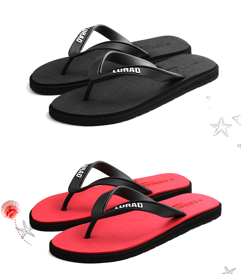 Luladi của nam giới flip-flops mùa hè non-slip ngoài trời dép chân chèo của nam giới thường cao su giày bãi biển xu hướng