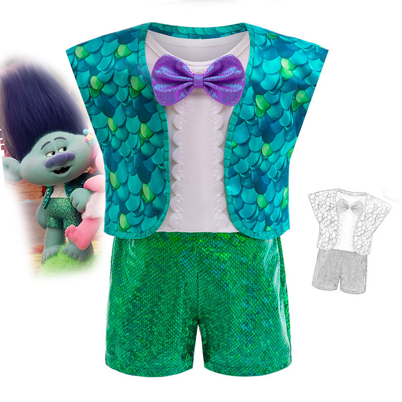 Magic Elf Bran Children's Magic Elf Costume Boys' Performance Costume Three-Piece Set Cosplay Party Dress up